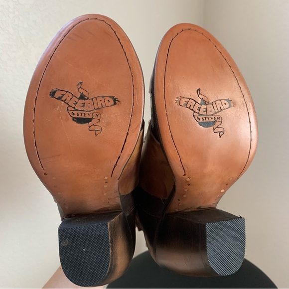 New Free Bird Malry High Heel Leather Ankle Boots - Picture 4 of 6